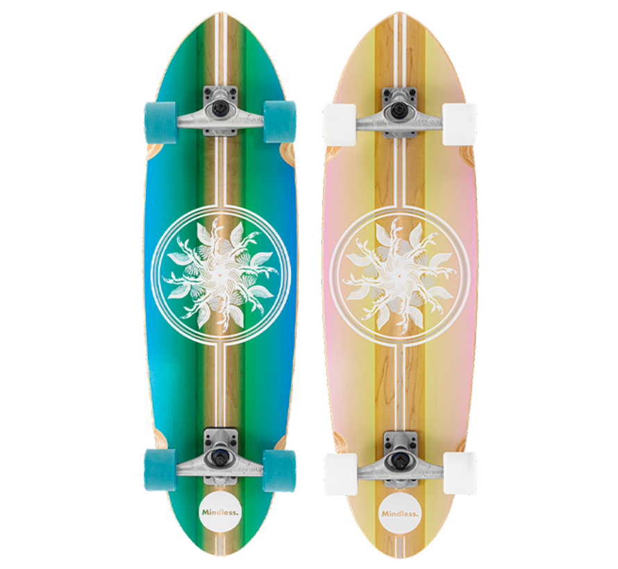 Mindless Wake Surf Skate 35 inch Long Surf Skate with Wide Deck and Dynamic Steering