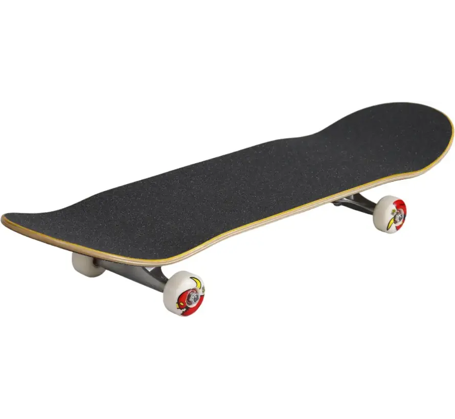 Skateboard completo Toy Machine Frequency Mod da 8,25 pollici, grigio, con deck più largo e grafica Toy Machine