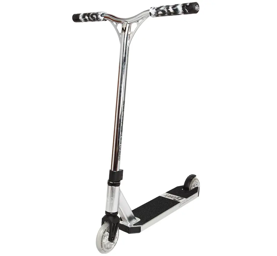 NKD GOAT Stunt Scooter Glänzendes Silber - Leichter Stunt-Scooter für Anfänger und Fortgeschrittene