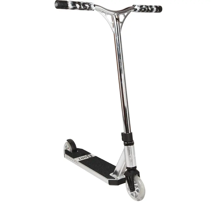 Trottinette freestyle NKD GOAT argent brillant - Trottinette freestyle légère pour débutants et riders confirmés