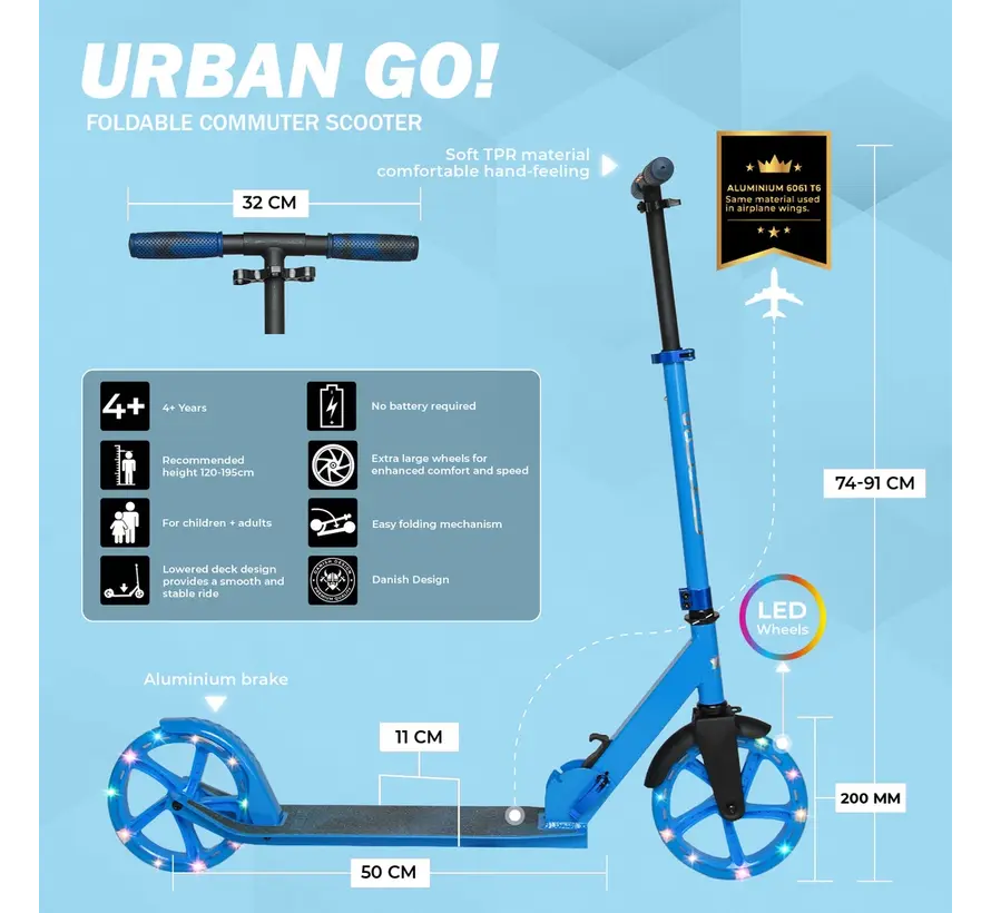 Story Urban Go Autoped Blue / LED