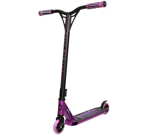 Story Story Stuntstep Bandit DOS Nero / Viola 81 cm - Monopattino stunt robusto per acrobazie
