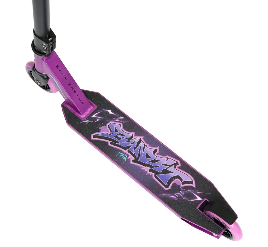 Story Stuntstep Bandit DOS Schwarz/Lila 81 cm - Robuster Stunt-Scooter für Tricks