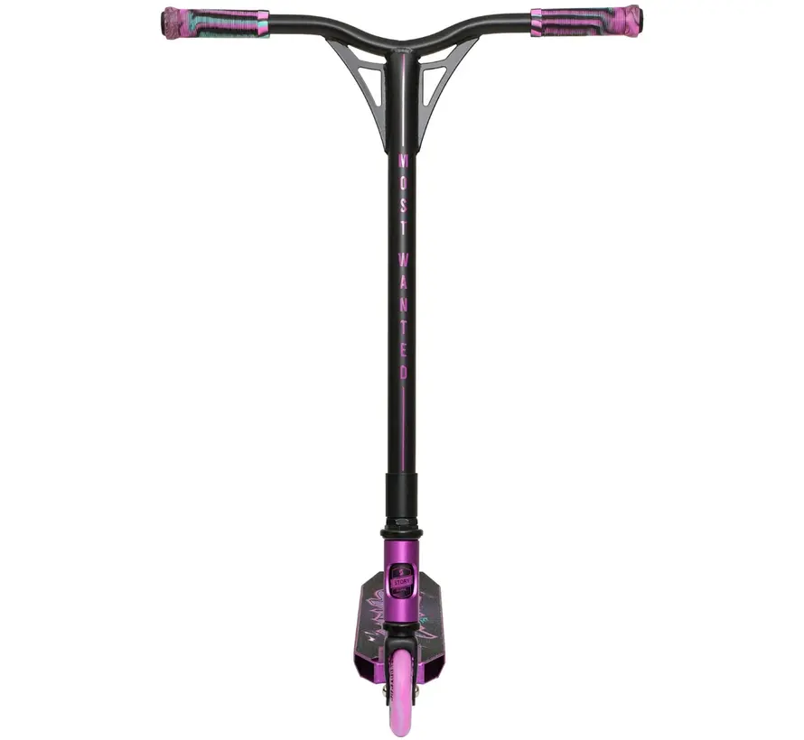 Story Stuntstep Bandit DOS Negro/Morado 81cm - Patinete acrobático robusto para trucos