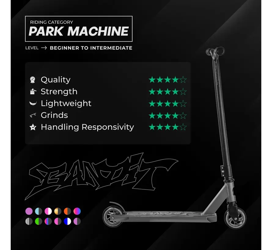 Story Stuntstep Bandit DOS Silver 81cm - Robuuste stuntstep voor tricks