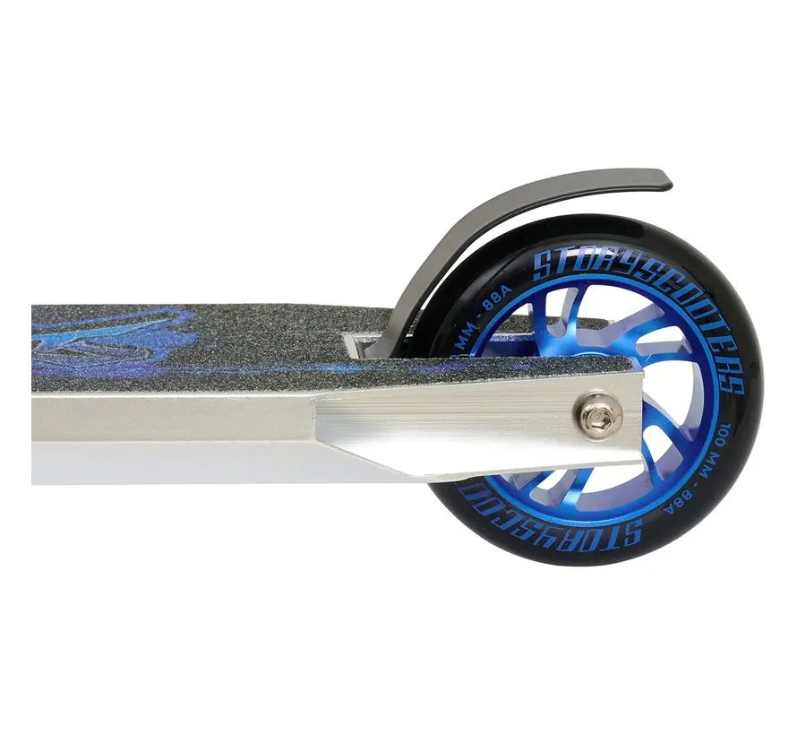 Story Stuntstep Bandit DOS Silver 81cm - Patinete acrobático robusto para trucos