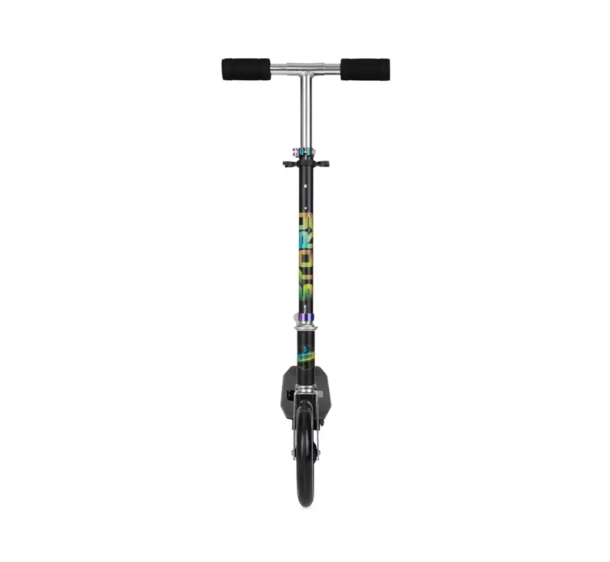 Story Lux Transport Scooter Nero/LED - Comodo monopattino con manubrio regolabile e ruote grandi