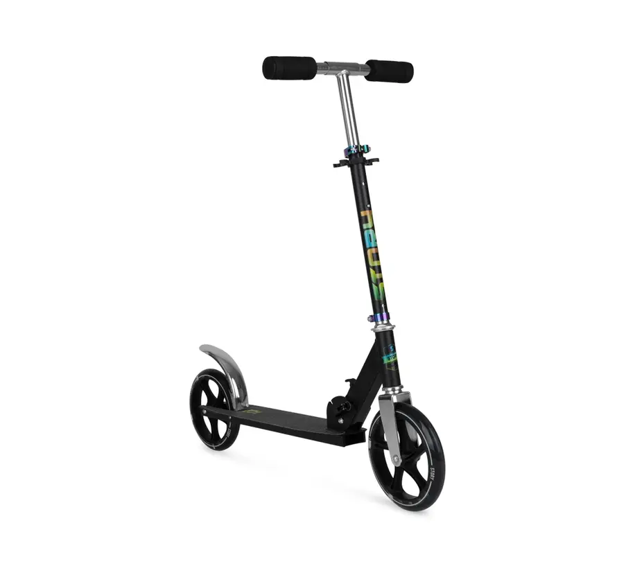Story Lux Transportscooter Black/LED - Comfortabele Stepscooter met Verstelbaar Stuur & Grote Wielen