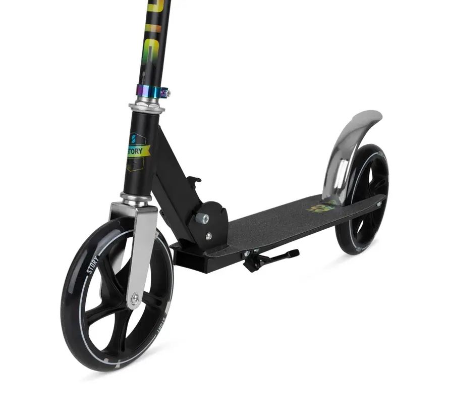 Story Lux Transport Scooter Czarny/LED - Wygodny skuter z regulowaną kierownicą i dużymi kołami