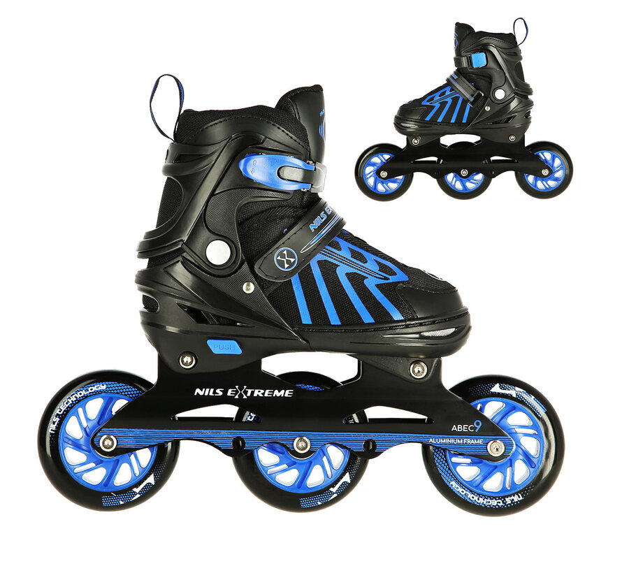Nils Blue verstellbarer Inlineskate mit 100-mm-Rollen