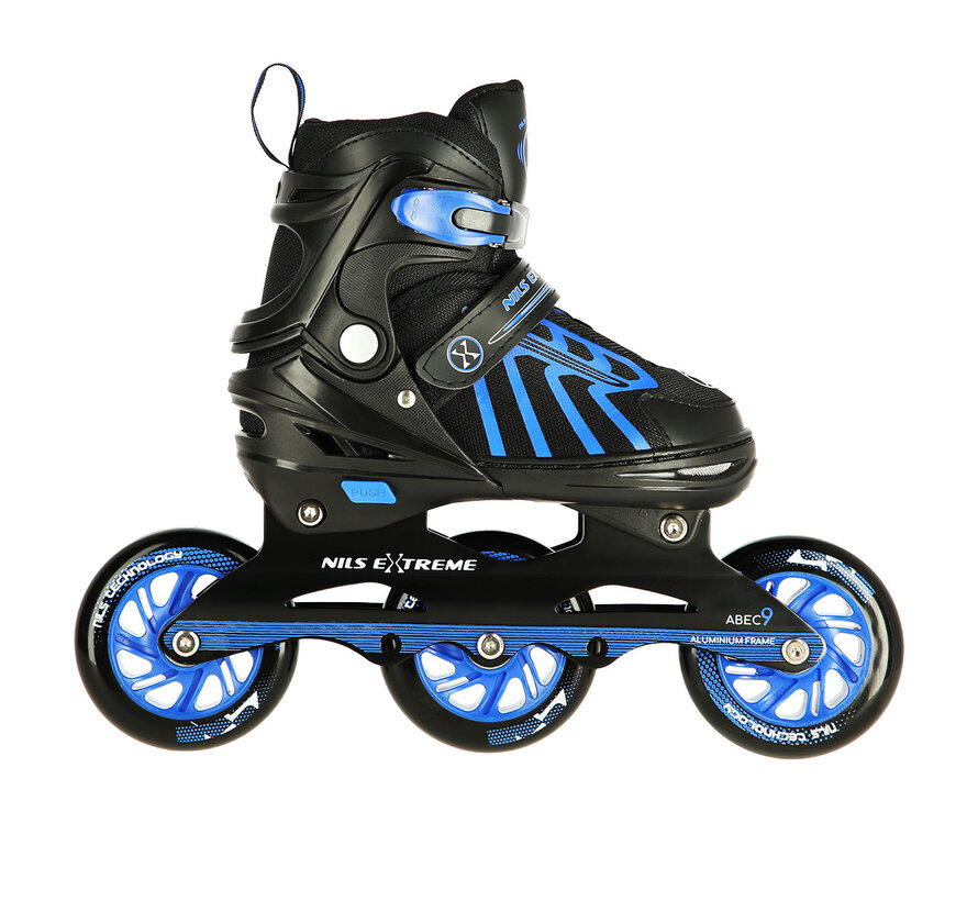 Regulowane rolki Nils Blue z kółkami 100 mm