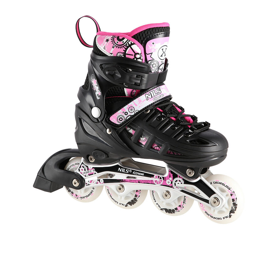 Patines en línea/hielo ajustables 4 en 1 Nils Extreme con LED (NH10905)