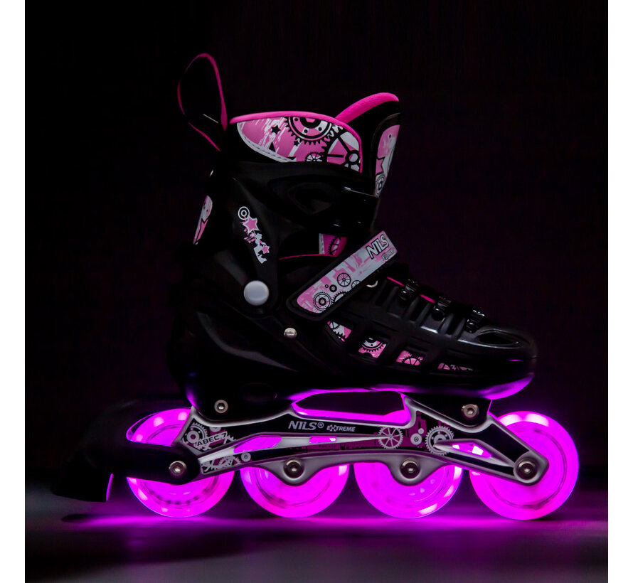 Nils Extreme verstelbare 4-in-1 Inline / Ice Skates LED (NH10905)