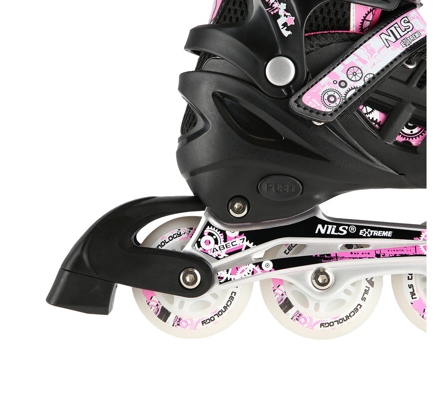 Patines en línea/hielo ajustables 4 en 1 Nils Extreme con LED (NH10905)