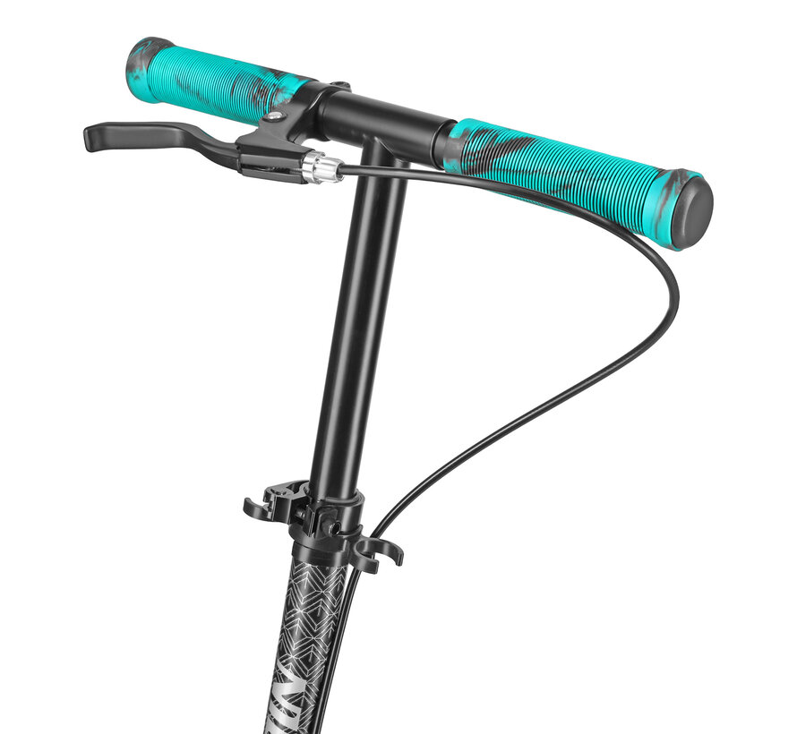 Nils Vouwstep Turquoise met 20cm Wielen en in hoogte verstelbaar
