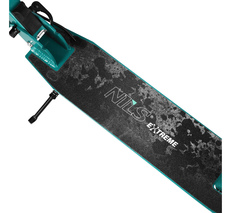 Nils Folding Scooter with 20cm Wheels and Suspension in Blue Green