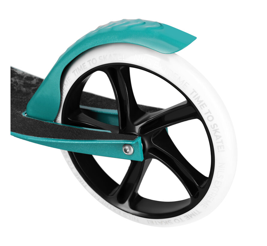 Nils Folding Scooter with 20cm Wheels and Suspension in Blue Green