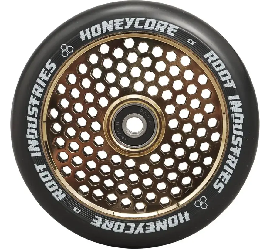 Ruote per monopattino stunt Root Honeycore Gold Rush da 120 mm, set da 2