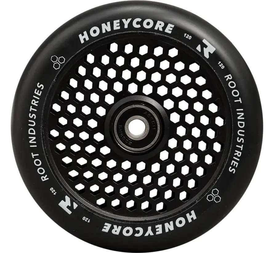 Roues de trottinette freestyle Root Honeycore noires 120 mm, lot de 2