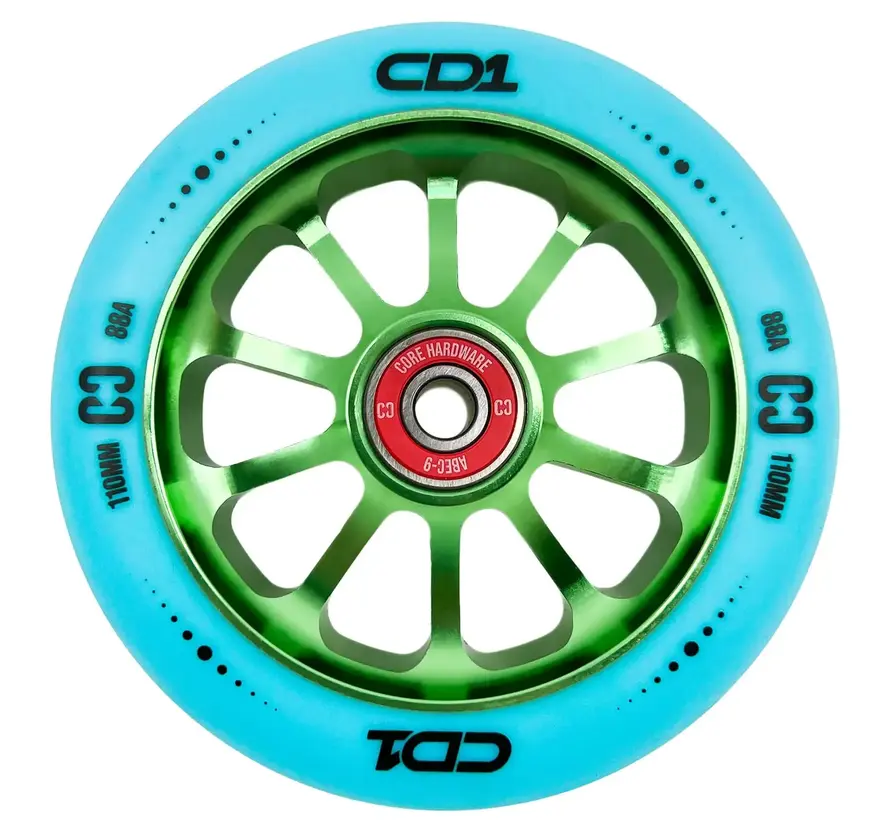 CORE CD1 Stunt Scooter Wheel 110mm Blue Lime