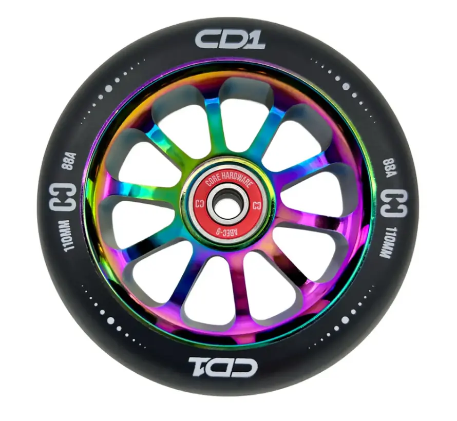 Ruota per monopattino stunt CORE CD1 110mm Neochrome