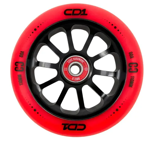 Core Rueda para patinete acrobático CORE CD1 de 110 mm, color rojo