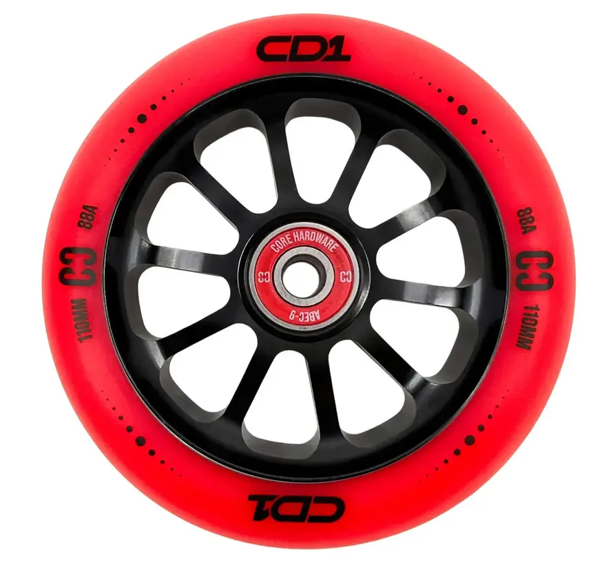 Roue de trottinette freestyle CORE CD1 110 mm rouge