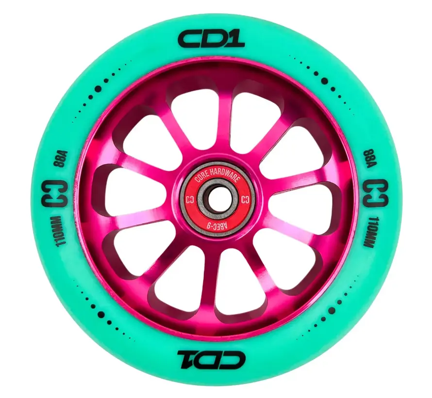 Koło do hulajnogi wyczynowej CORE CD1 110 mm, turkusowe
