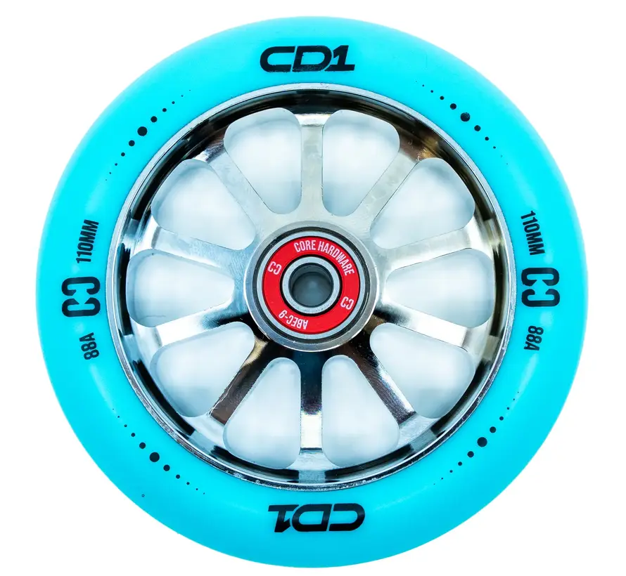 CORE CD1 Stuntstep Wiel 110mm Blue Chrome