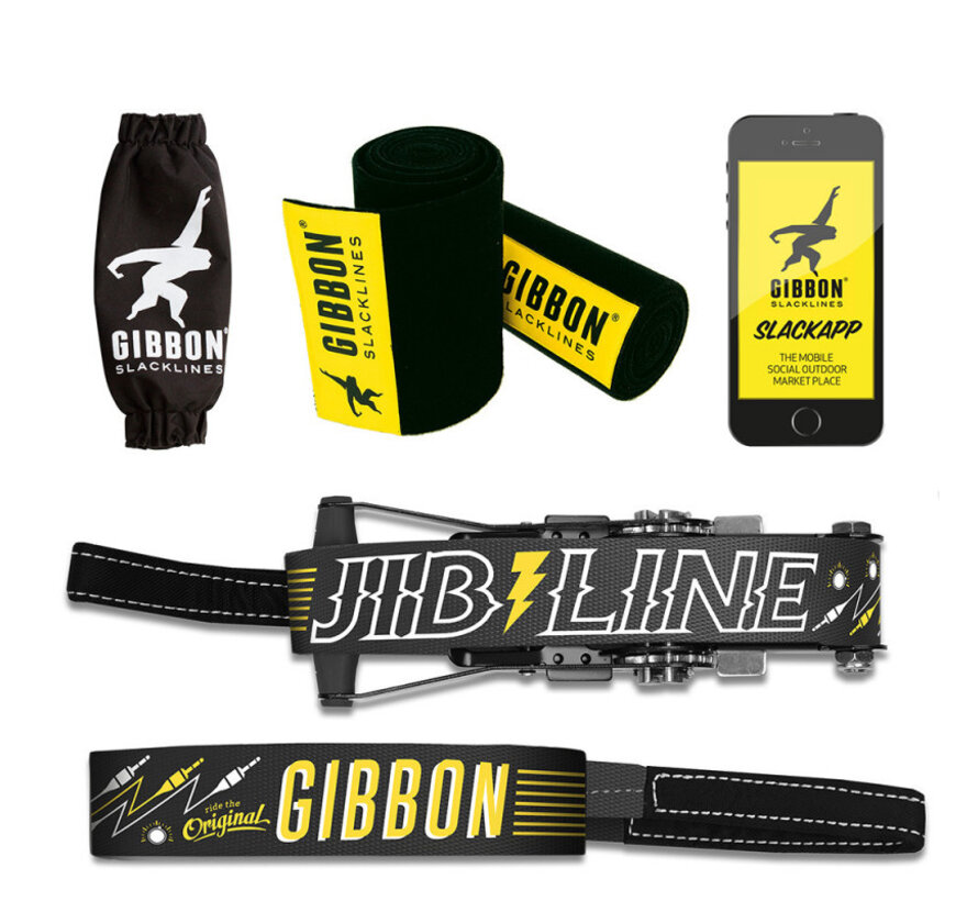Gibbon Jibline Slackline set Black 12.5m