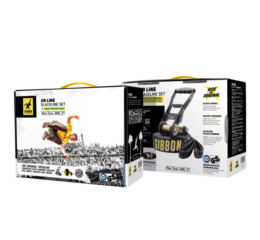 Zestaw Gibbon Jibline Slackline czarny 12,5m