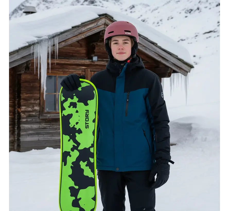 Story Snowskate Green Camo 81 cm. Compacte Snowskate met Antislip Deck en Camo Design
