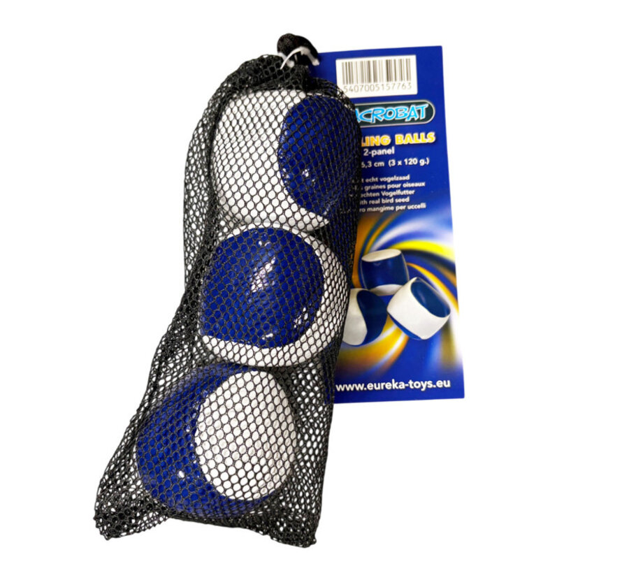Jonglierbälle-Set 120 g Blau Weiß