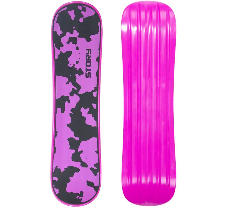 Story Snowskate Pink Camo 89 cm. Compact snow skate with anti-slip deck and camo design.
