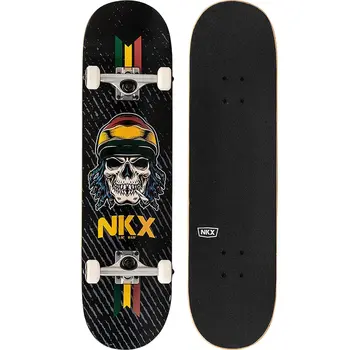 NKX NKX Skateboard Rasta Royal Skull 8.25"