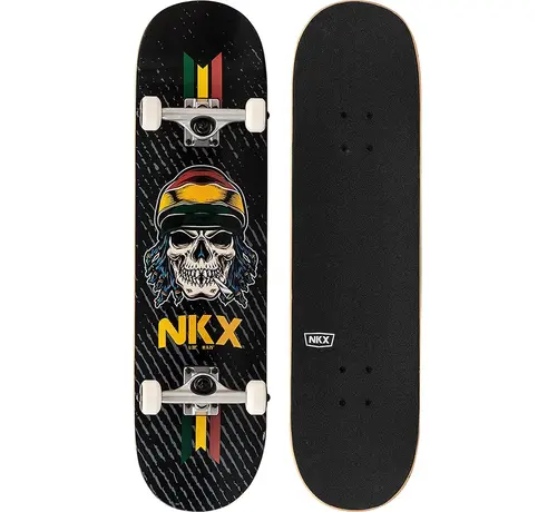 NKX NKX Skateboard Rasta Royal Skull 8.25"