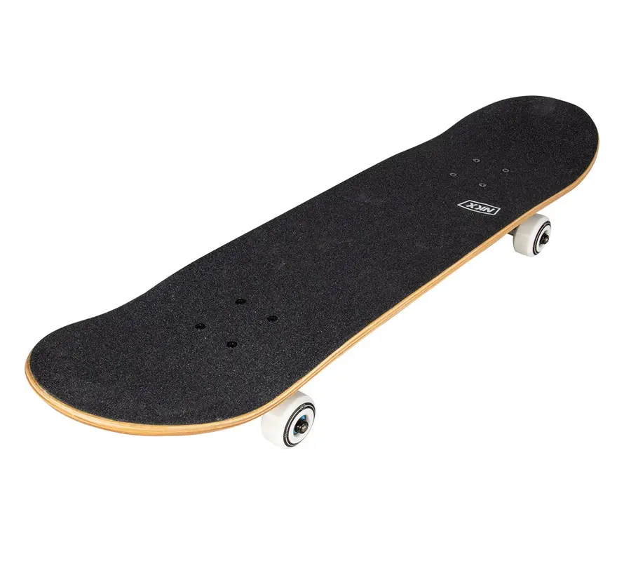 NKX Skateboard Progression Black 8.0 Zoll Komplett-Skateboard mit Deckgröße 8.0"