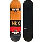 NKX Skateboard Slate Red 8,25 Zoll Komplett-Skateboard mit breiterem Deck und rotem Design