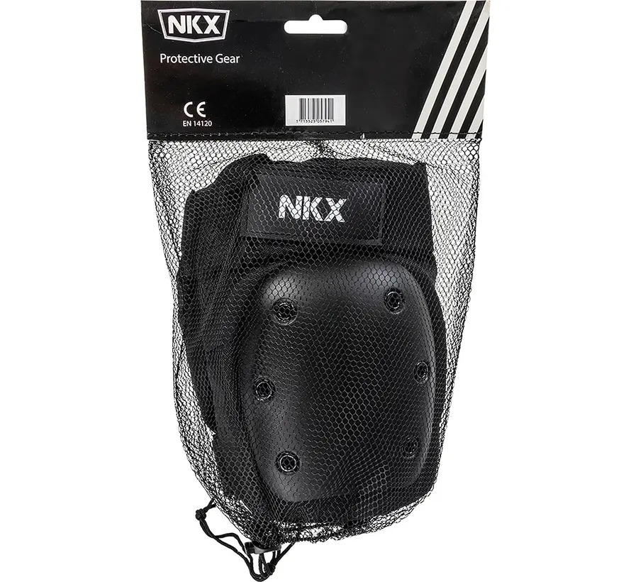 NKX Knieschoner Pro Knie Schwarzer Knieschutz mit harter Aufprallkappe