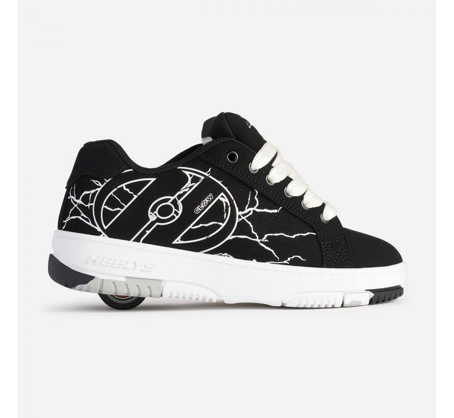 Heelys Kolect Glow Noir/Blanc – Baskets à roulettes avec effet lumineux | Heelys tendance pour enfants et ados