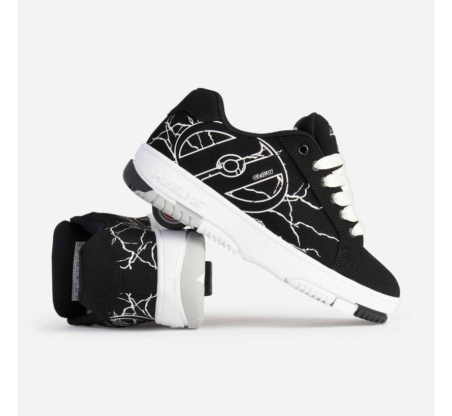 Heelys Kolect Glow Noir/Blanc – Baskets à roulettes avec effet lumineux | Heelys tendance pour enfants et ados
