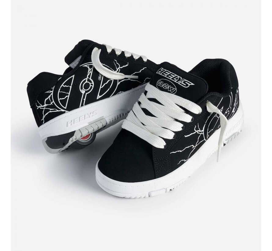 Heelys Kolect Glow Negro/Blanco – Zapatillas con ruedas y efecto luminoso | Heelys geniales para niños y adolescentes