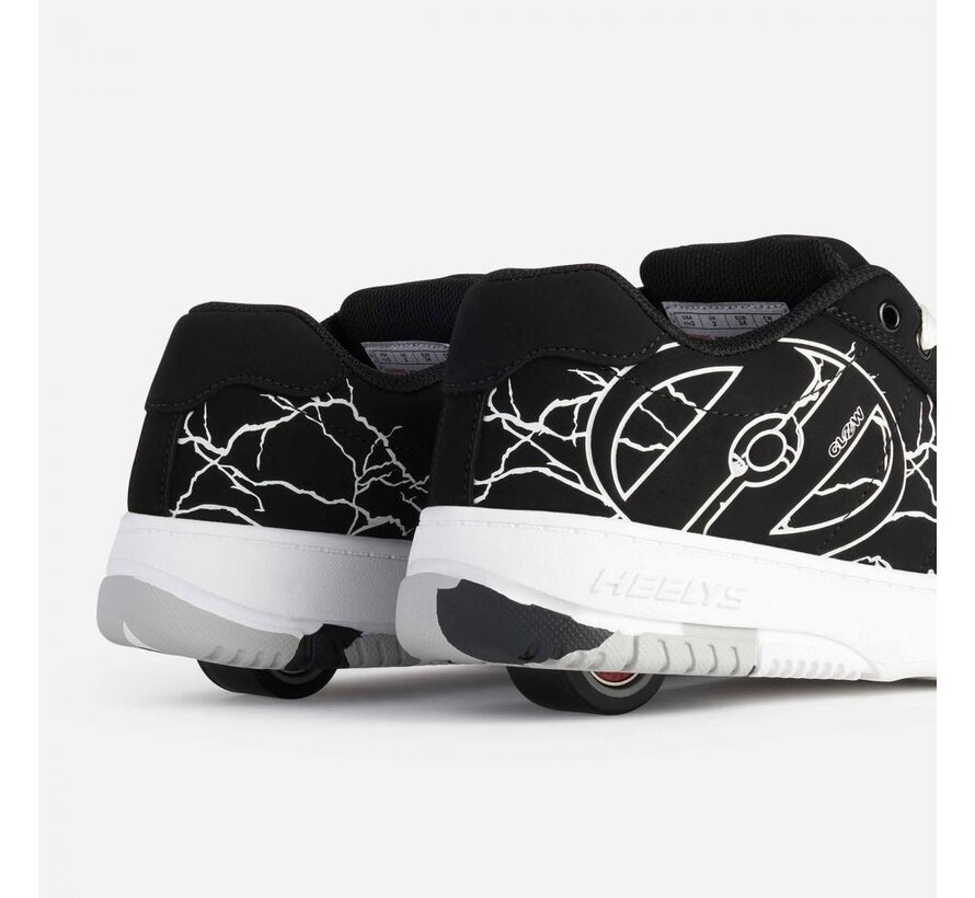 Heelys Kolect Glow Noir/Blanc – Baskets à roulettes avec effet lumineux | Heelys tendance pour enfants et ados