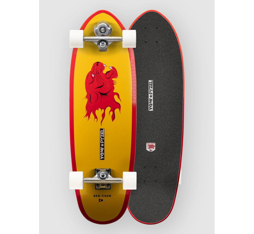 Yow Red Tiger 32.6" Pyzel x Yow Surfskate – High performance surftrainer geïnspireerd op Pyzel surfboards