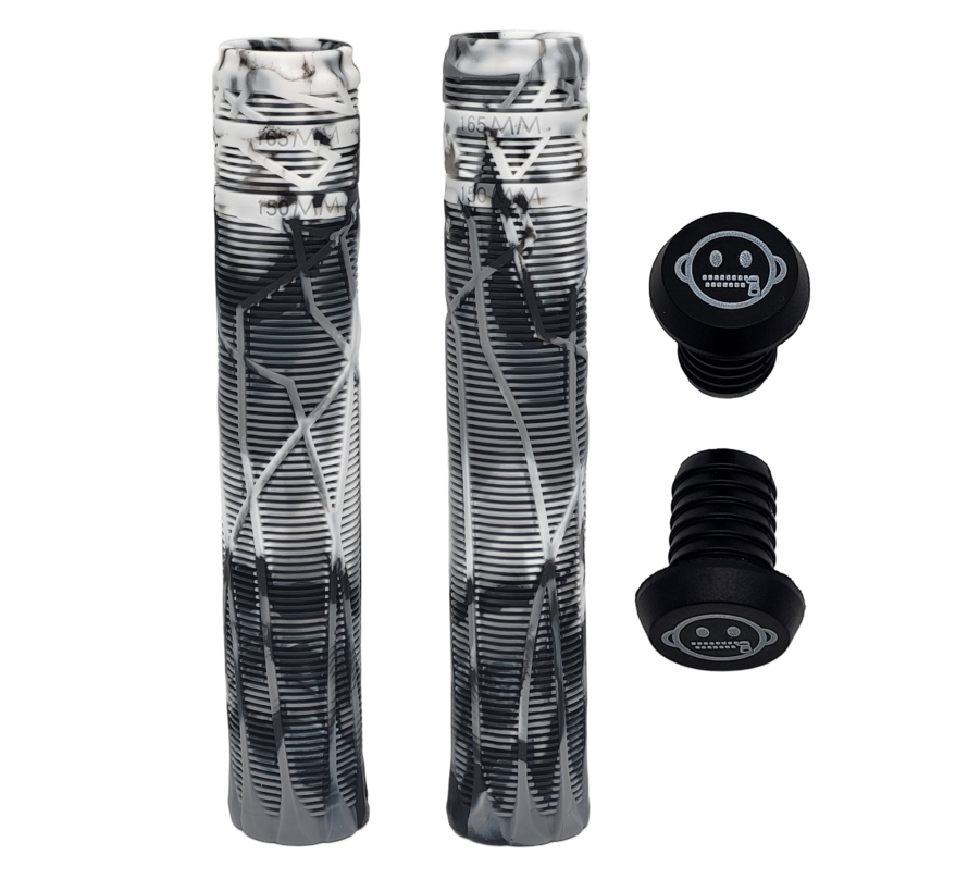 Zipit Almighty Grips 180mm Flangeless Stunt Scooter & BMX Grips – Tri-color – Inclusief stuureinden