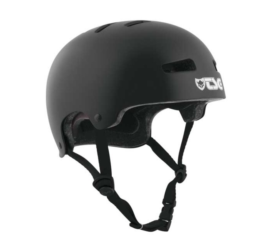 TSG Evolution Youth Solid Color Satin Black Skatehelm – Kinderhelm voor Skateboard, BMX en Step