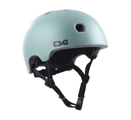 TSG Casque de skate TSG Meta Solid Color Satin Bleu Huile – Casque léger pour skateboard, BMX et trottinette freestyle