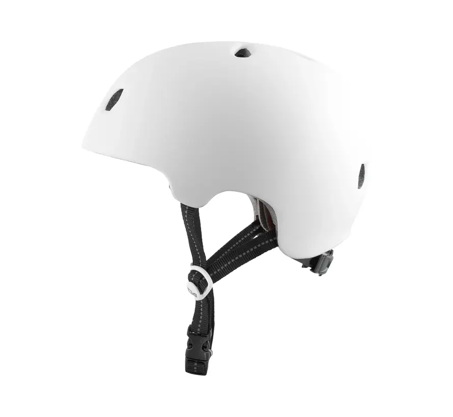 TSG Meta Solid Color Satin White Skate Helmet – Lightweight Helmet for Skateboard, BMX and Stunt Scooter