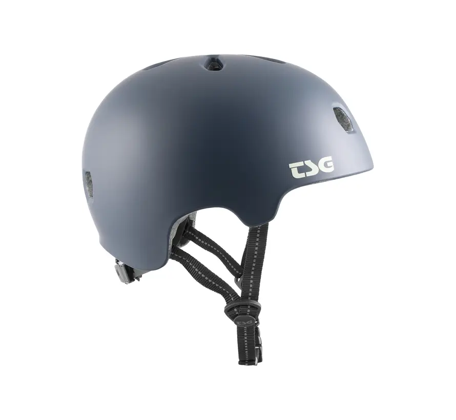 TSG Meta Solid Color Satin Paynes Grey Skate Helmet – Lightweight Helmet for Skateboard, BMX and Stunt Scooter