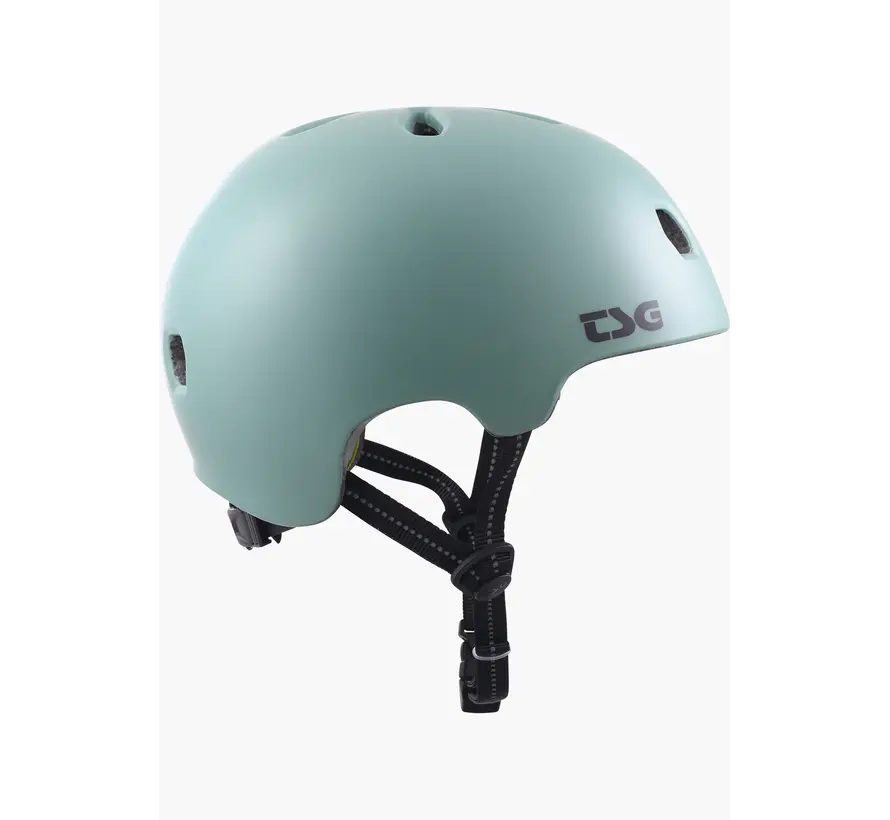 TSG Meta Solid Color Satin Oil Blue Skate Helmet – Lightweight Helmet for Skateboard, BMX and Stunt Scooter